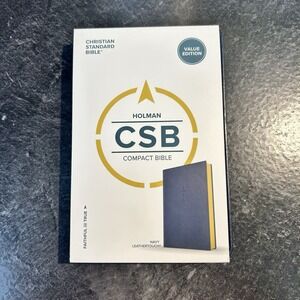 NEW Holman Christian Standard Bible CSB Thinline‎ Blue Leathertouch Red Letter